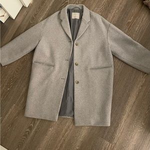 Everlane cocoon coat in heather grey